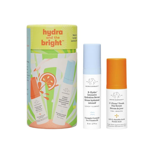 Drunk Elephant Hydra and the Bright Skincare Set | C-Firma & B-Hydra Serums, 9ml & 8ml, Clean & Cruelty-Free