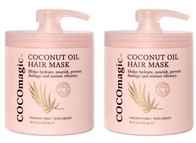 Cocomagic Coconut Oil Hair Mask - Repairs Damage, Prevents Frizz, Restores & Adds Shine | Protein Rich & Extra Hydrating | Paraben Free (16 Fl Oz, 2 Pack)
