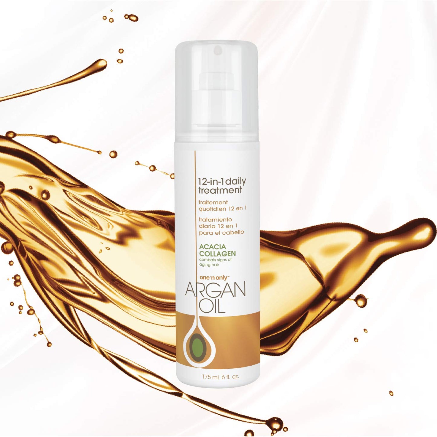 One N' Only Argan Oil 12-in-1 Daily Treatment Lightweight, Helps Control Frizz, Smooths, Detangles, Moisturizes, Strengthens and Adds Body to Dry, Damaged Hair, 6 Fl Oz (3pk)