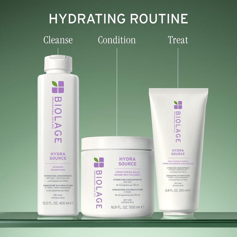 Biolage Hydra Source Conditioning Balm - Moisturizing Hair Treatment with Aloe & Hyaluronic Acid | For Dry Hair, Vegan, Paraben-Free