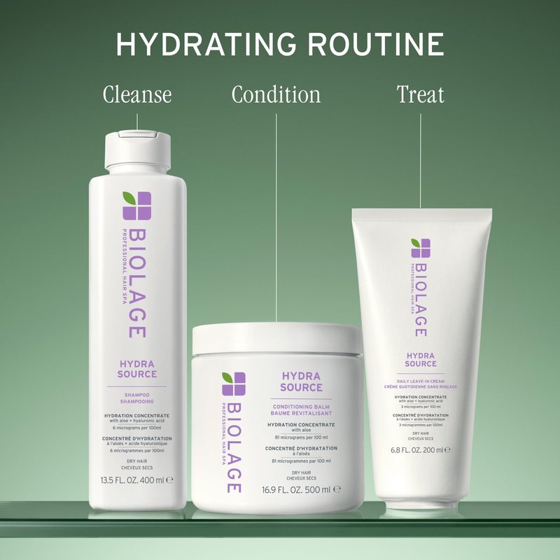 Biolage Hydra Source Conditioning Balm - Moisturizes, Detangles & Adds Softness, For Dry Hair, Infused with Fermented Aloe & Micro-Filtered Hyaluronic Acid, Vegan & Paraben-Free, 1.7 Fl Oz