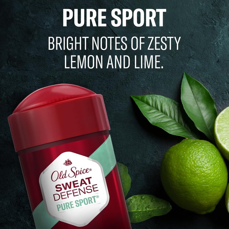 Old Spice Anti-Perspirant - Pure Sport+ Soft Solid | 2.6 Oz, Pack of 6