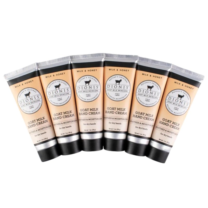 Goat Milk Hand Cream - Moisturizing Milk & Honey Formula | 1oz (Pack of 6)