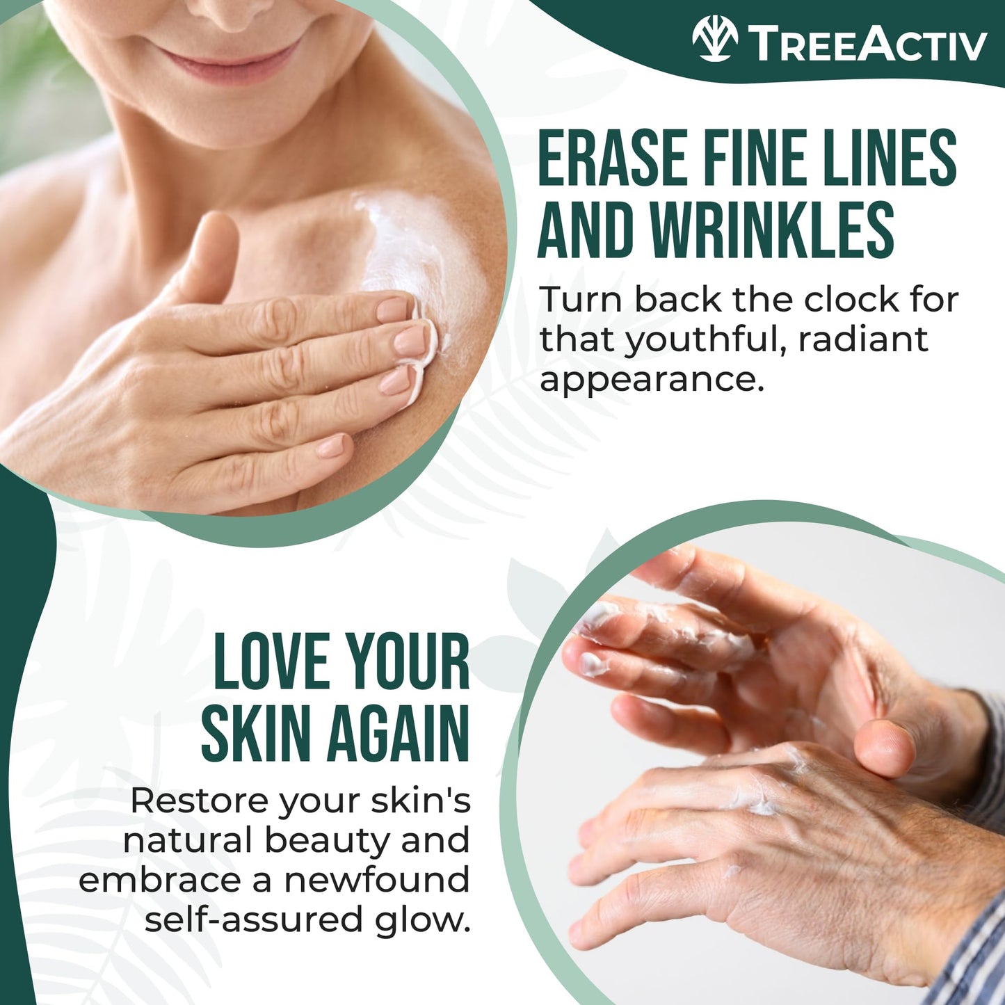 TreeActiv Crepey Skin Repair Cream Original Formula, 8 fl oz, Firming Cream For Face & Neck, Skin Firming Lotion with Hyaluronic Acid, Crepey to Address Dry Crepe