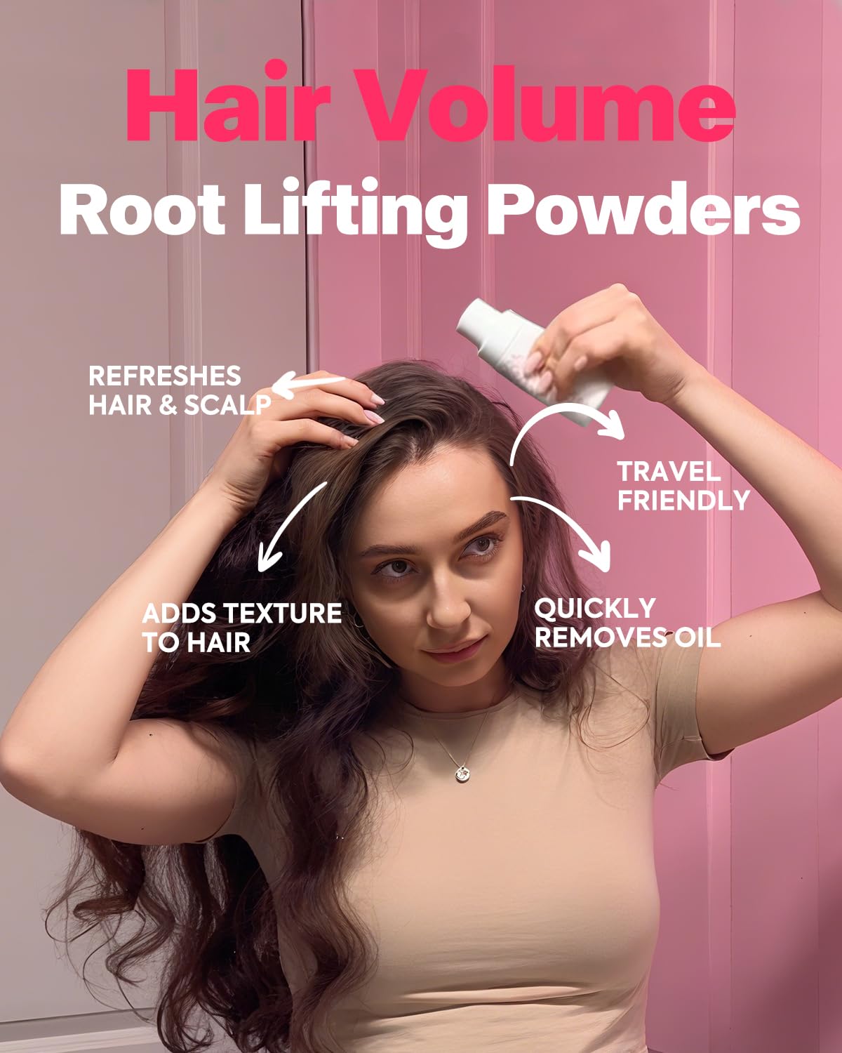 immetee Texture Powder, Volumizing Powder for Hair Volume & Texture, Opaque Effect & Natural Finish, Hair Volume Spray Root Lifting Powders 14g
