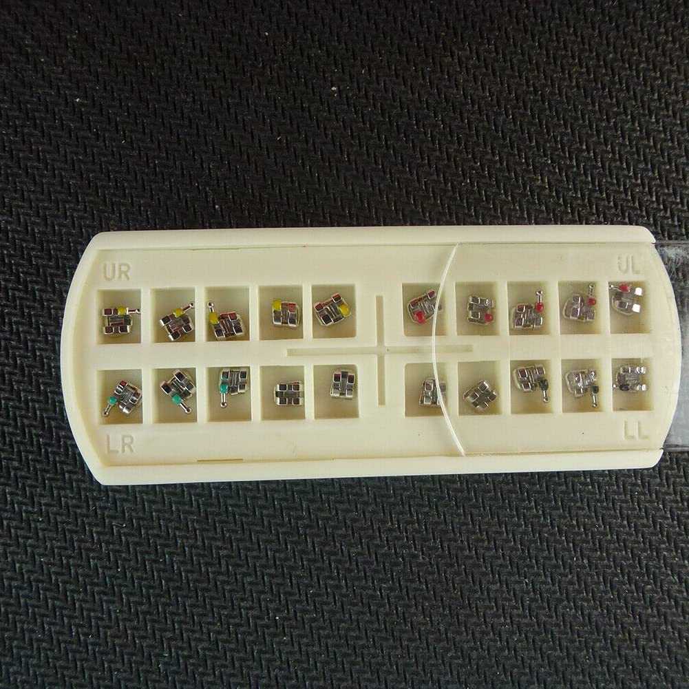 Dental Orthodontic Brackets - Mini Metal Tooth Braces with Hooks | 5 Packs Roth 022 3
