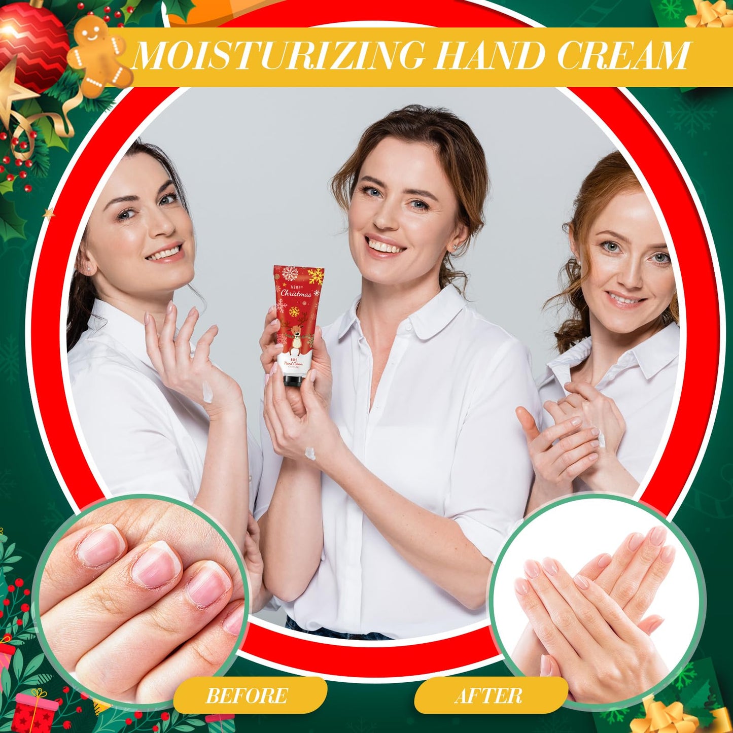 Heigble 48 Set Christmas Hand Lotion Gift Bulk Christmas Hand Cream Travel Size Xmas Stocking Stuffers Holiday Mini Lotion with Organza Bag Greeting Card Party Supplies for Employee Coworkers Gifts