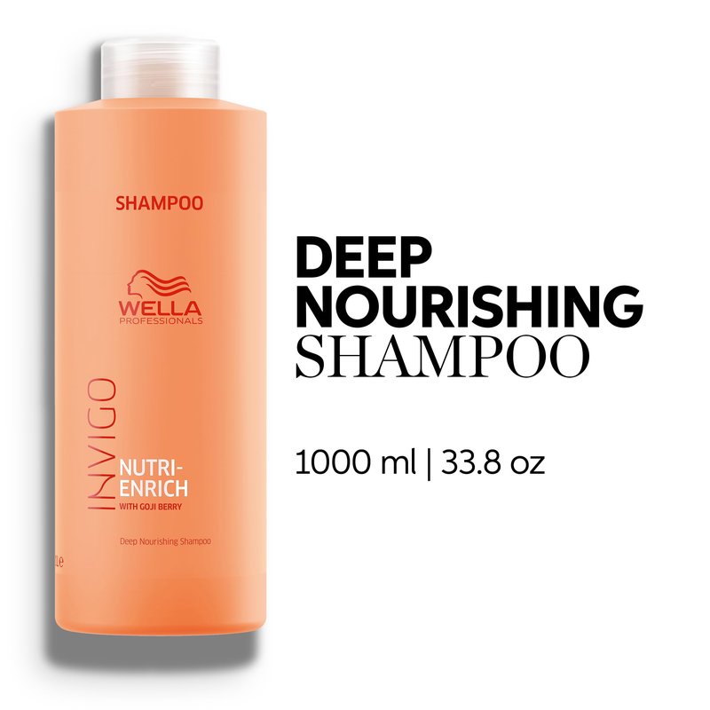 Wella Professionals Invigo Nutri-Enrich Deep Nourishing Shampoo | For Dry or Stressed Hair | 33.8 Fl oz