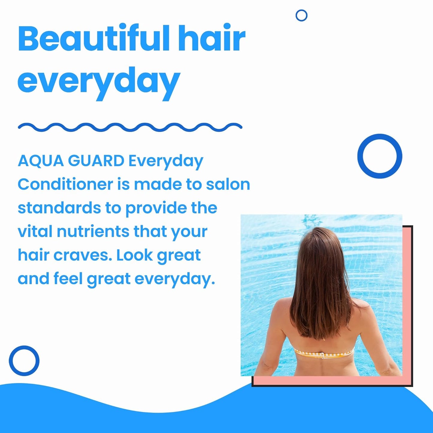 Aqua Guard Everyday Conditioner for Swimmers - Softens Hair & Removes Chlorine Damage | Vegan, 9.5 oz (2-Pack)
