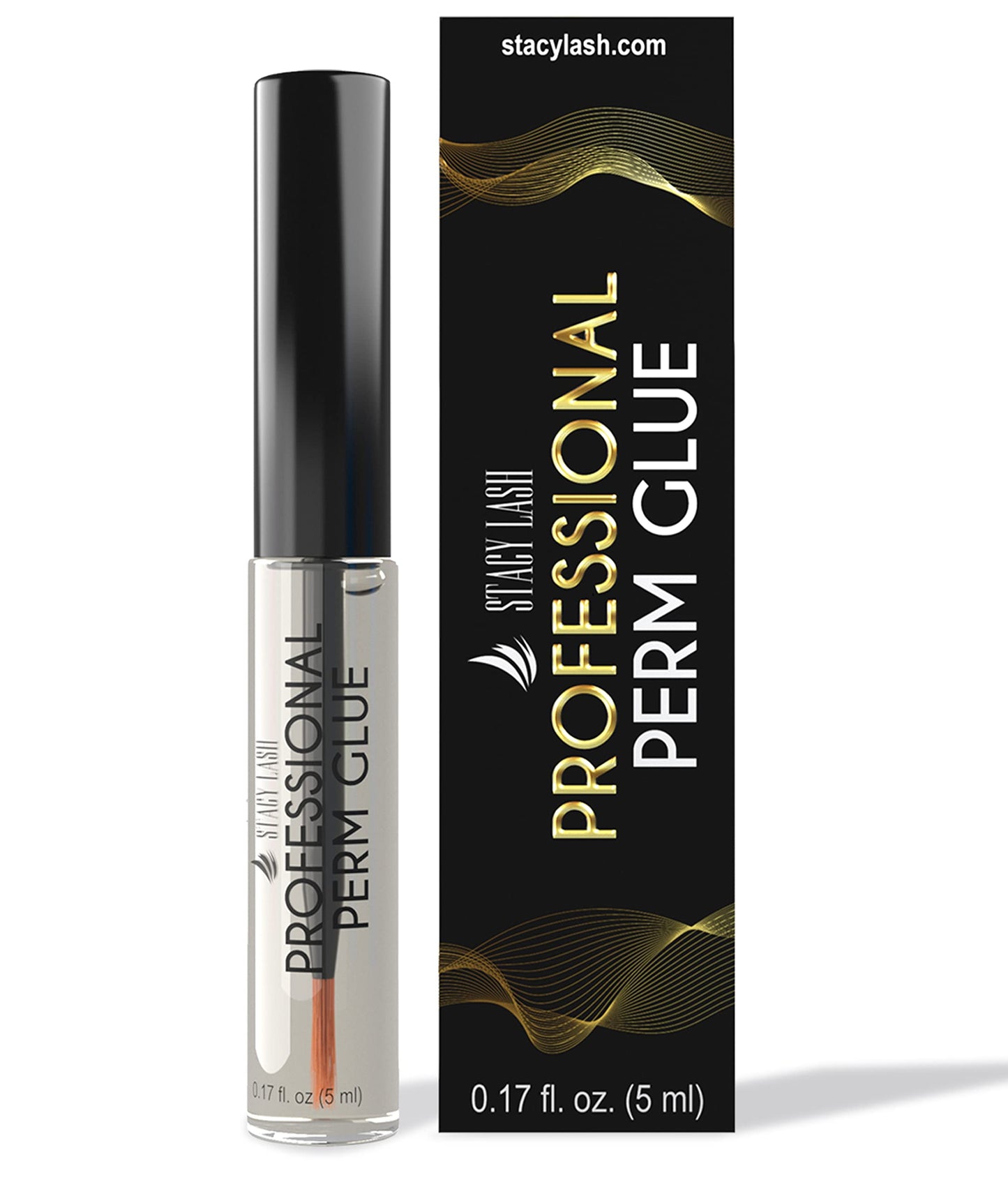 STACY LASH Professional Perm Glue / 0.17 fl.oz./ 5 ml/Transparent Lash Adhesive/Water-Soluble Eyelash Lifting Glue/Supplies for Professional & Home Use