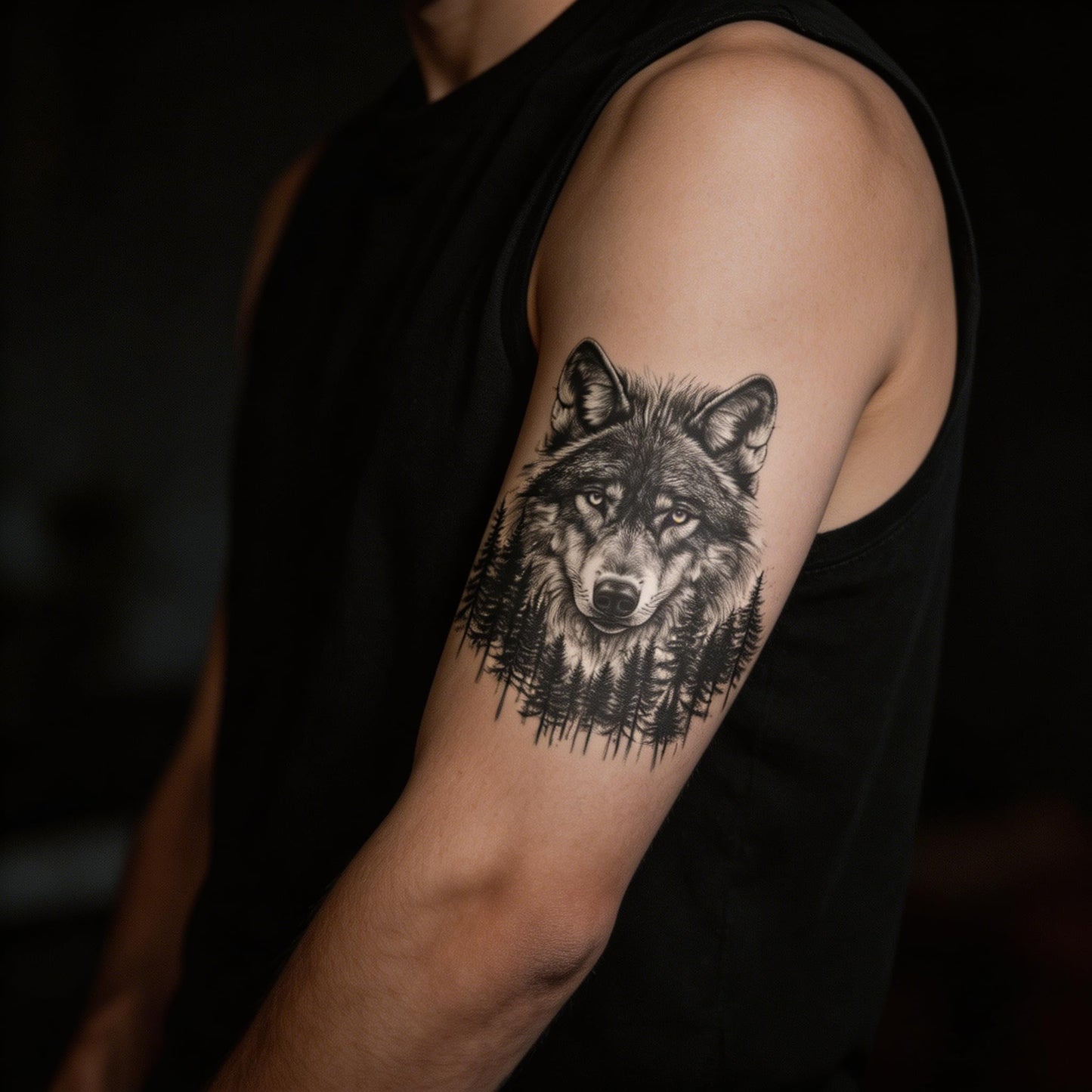 VERDBOOK Waterproof Temporary Tattoos: 2-Sheet Tattoo Kit with Realistic Body Stickers, Semi-Permanent Tattoos for Adults Lasting 7-15 Days – Safe for Men & Women, Jungle Wolf