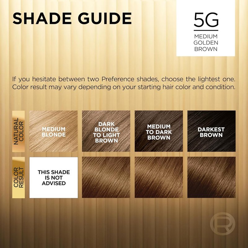 L’Oreal Paris Superior Preference - 5G Medium Golden Brown Hair Color | Long-Lasting & Vibrant Shine