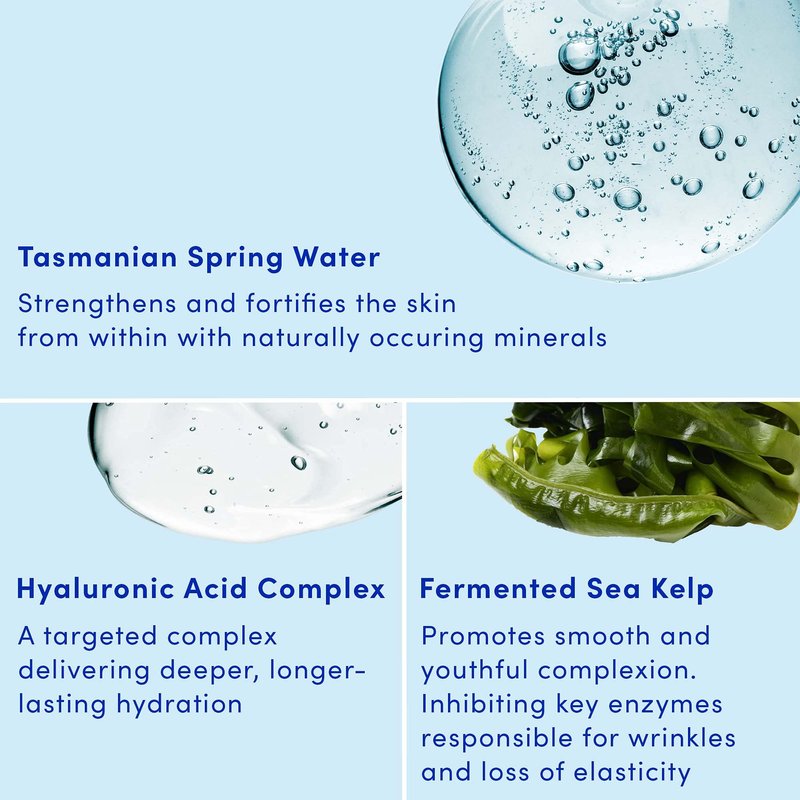 Sand & Sky Hyaluronic Acid Serum for Face - Hydrating Serum with Probiotics & Fermented Sea Kelp, Fine Line Reducing Face Serum, Plumps Skin & Smooths Wrinkles, 1 fl oz