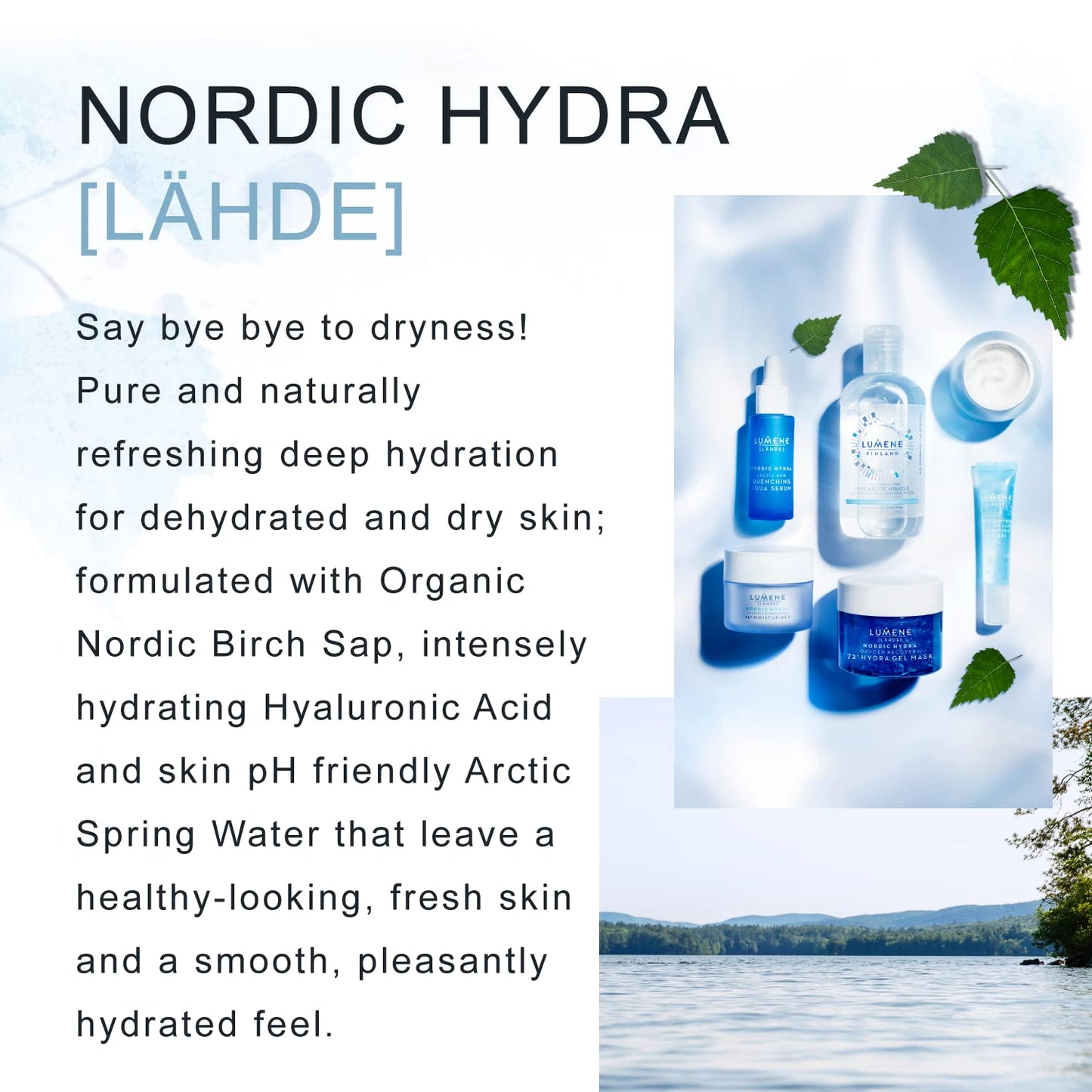 Lumene Nordic Hydra Prebiotic Oil-Cocktail - Hydrating Bi-Phase Face Oil for Dehydrated Skin | 30ml