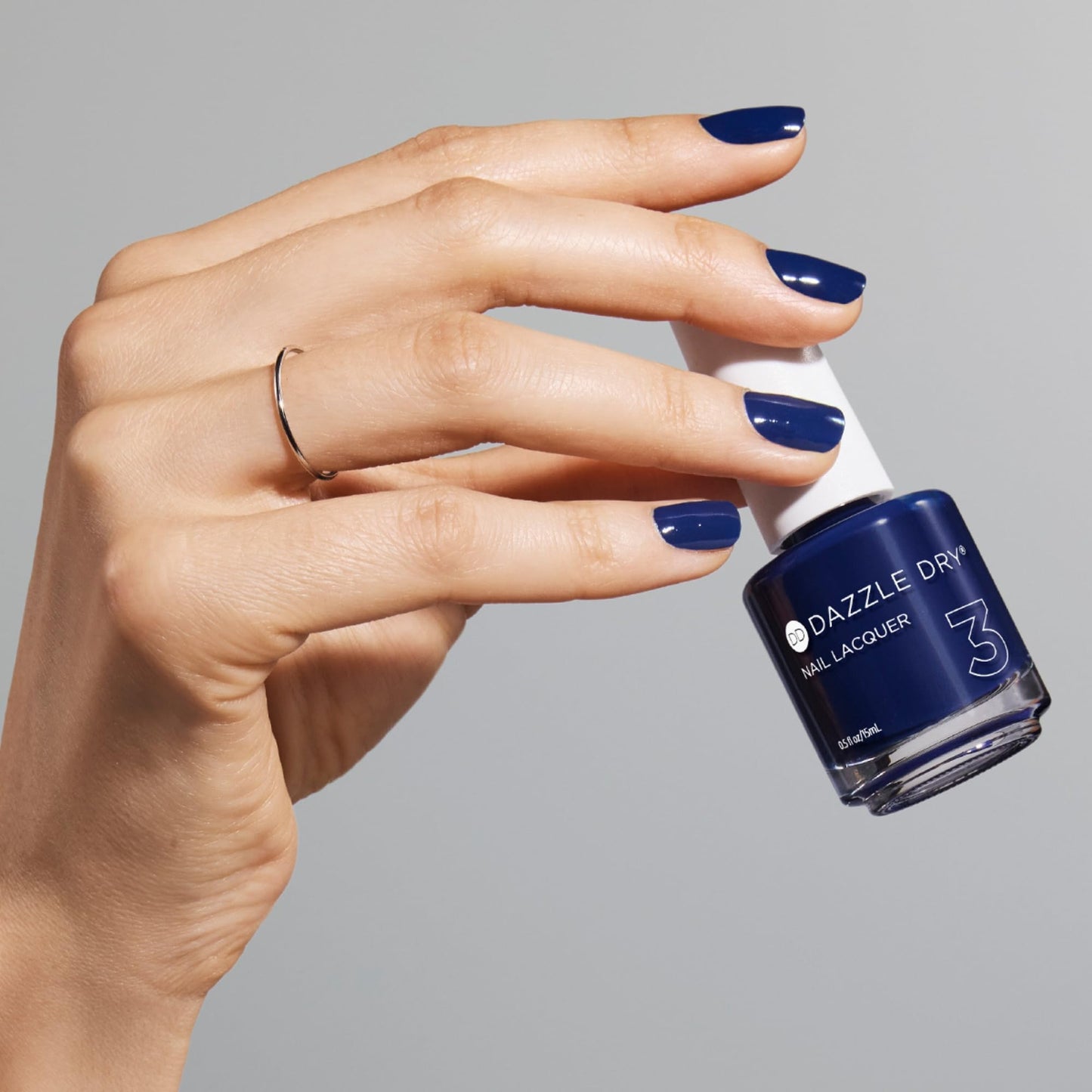 Dazzle Dry Nail Lacquer (Step 3) - Midnight Sky - A rich deep inky blue. Full coverage cream. (0.5 fl oz)