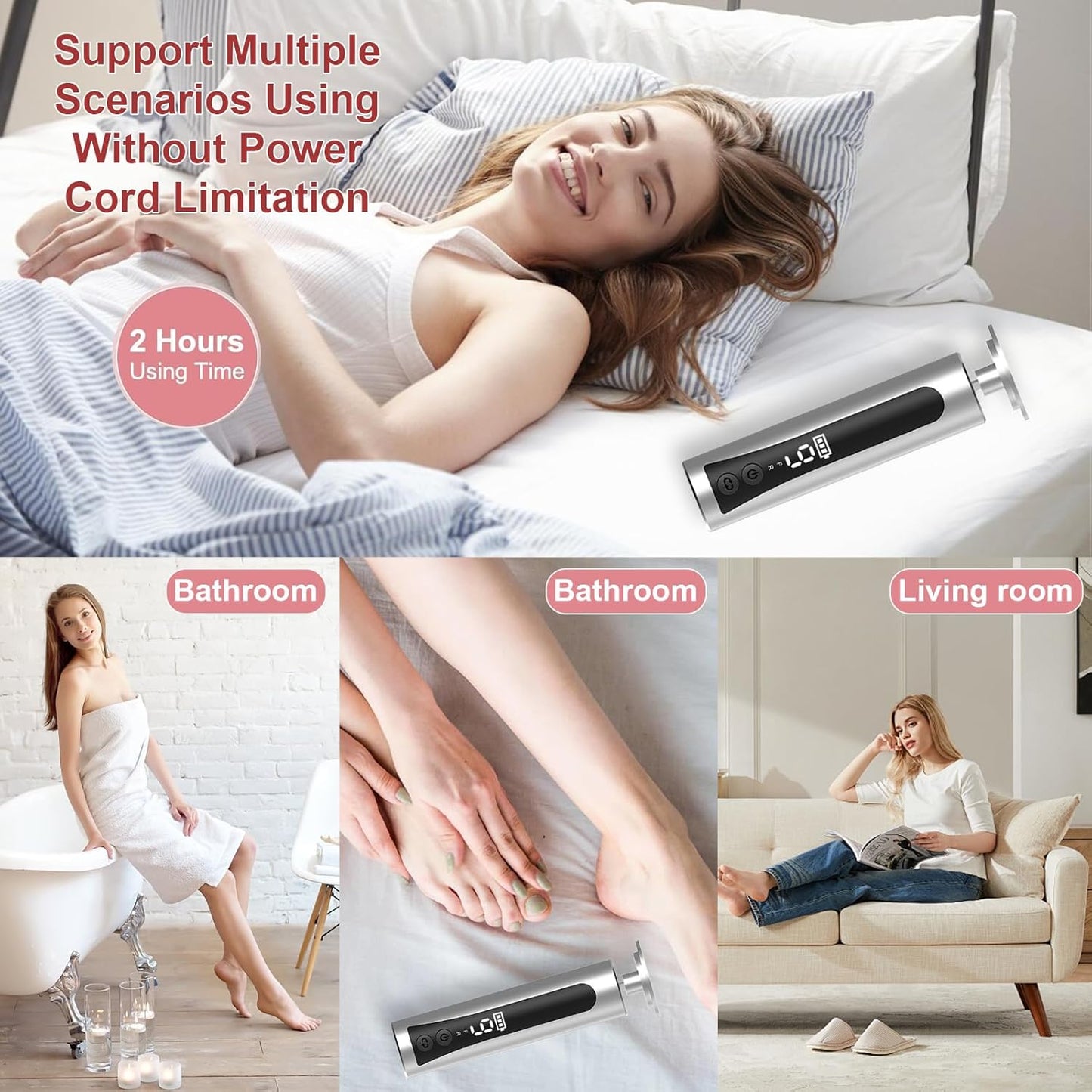 Electric Foot Callus Remover & Nail Drill - Cordless, 11000RPM, 9 Speeds, Digital Display, 10 Grinding Heads & 20 Sandpaper Discs