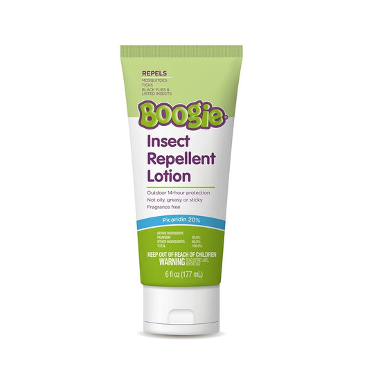 Boogie Insect Repellent Lotion for Mosquitoes, Ticks & Flies - 6 fl oz - DEET Alternative Mosquito Repellent - Up to 14-Hour Protection - Fragrance-Free
