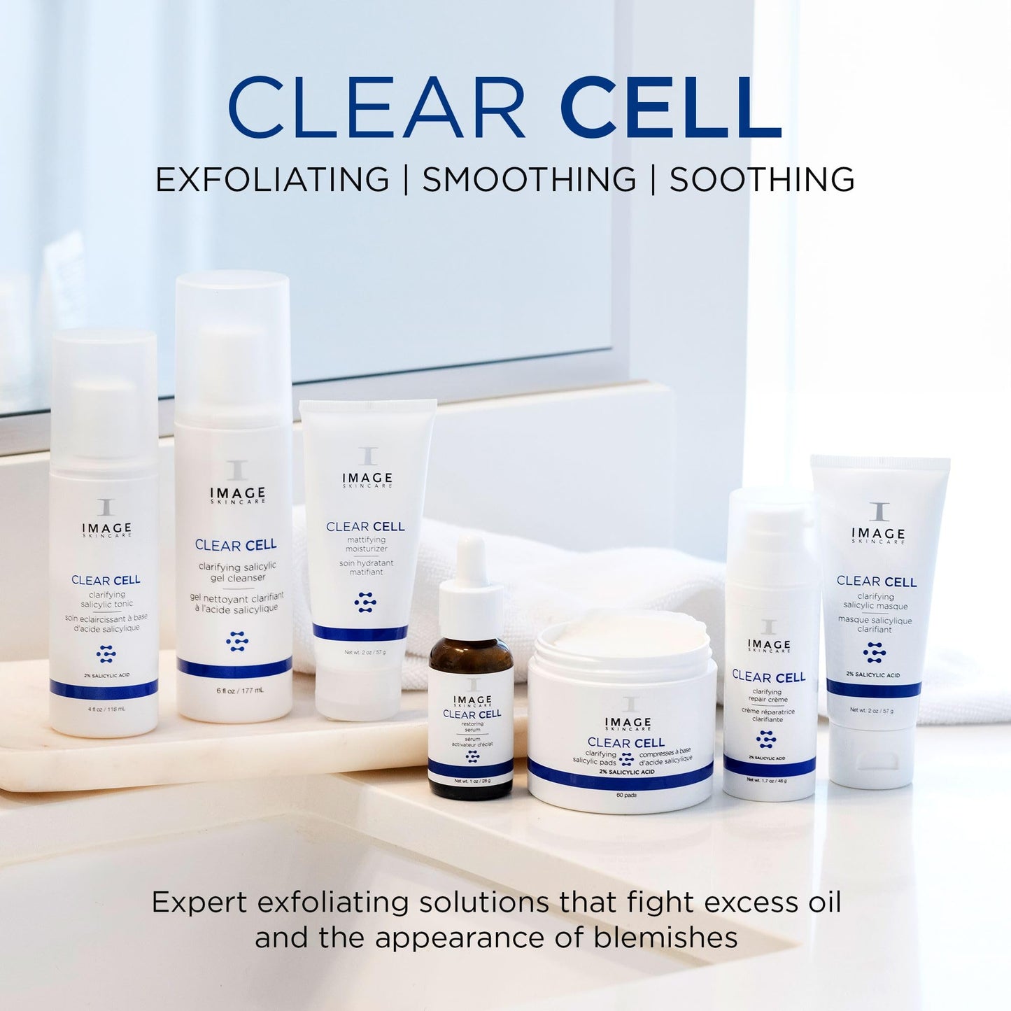 IMAGE Skincare, CLEAR CELL Clarifying Repair Crème, Facial Night Cream Gel Moisturizer for Oily Prone Skin, Discovery Size 1 oz