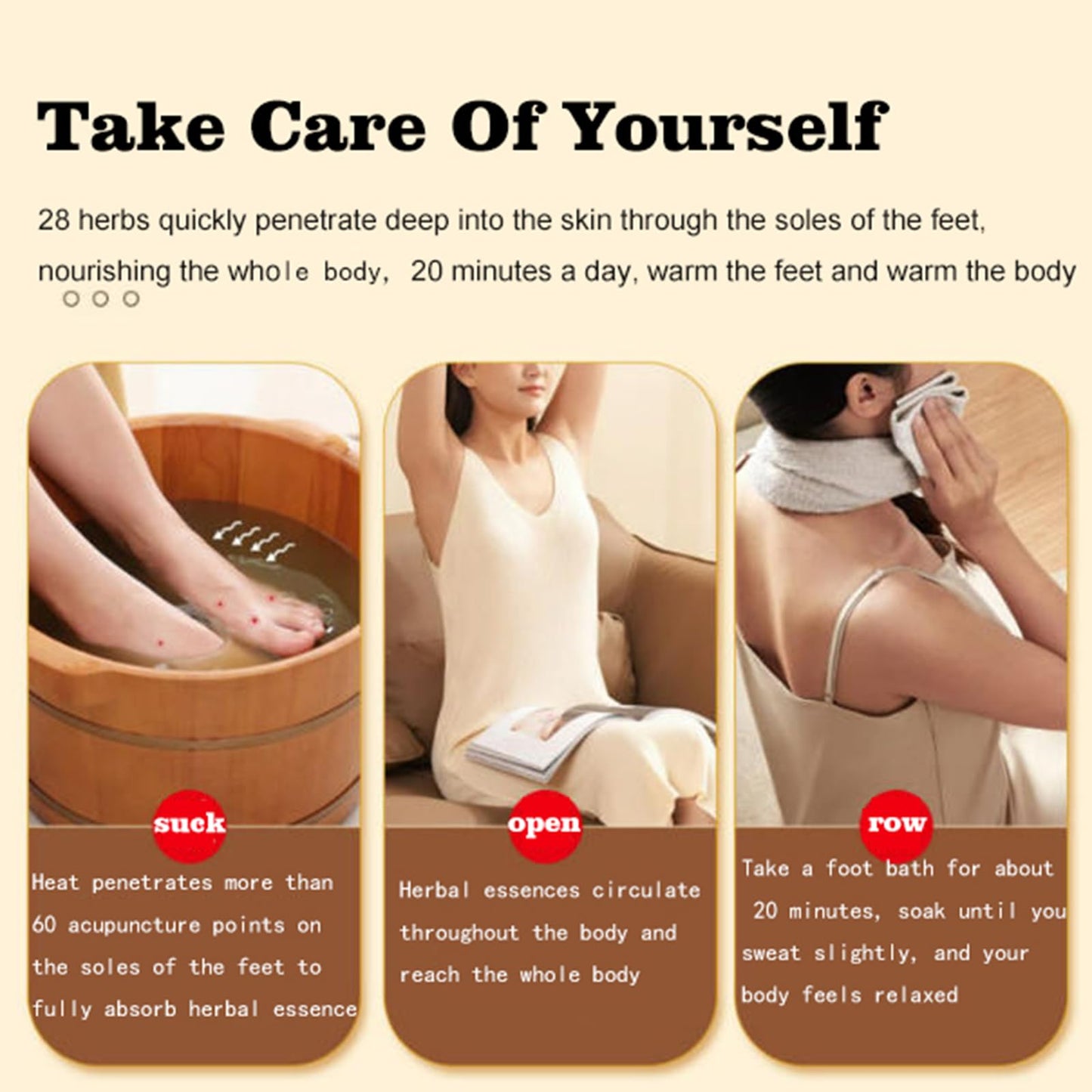 30 Pack Herbal Foot Soak Bags -Natural Ginger Mugwort Foot Detox Soak ,Body care herbal package Soothes Tired ,Chinese Herbal Foot Bath Spa Gift for Men & Women艾草生姜中药泡脚包 (32 Ounce (Pack of 1), 28)