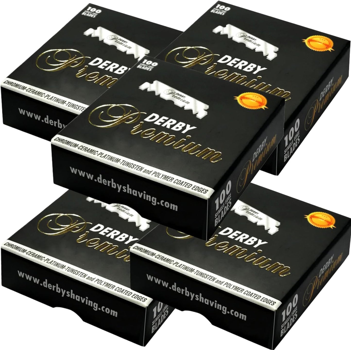 Derby Premium Single Edge Razor Blades - 500 Count for Smooth Shaving
