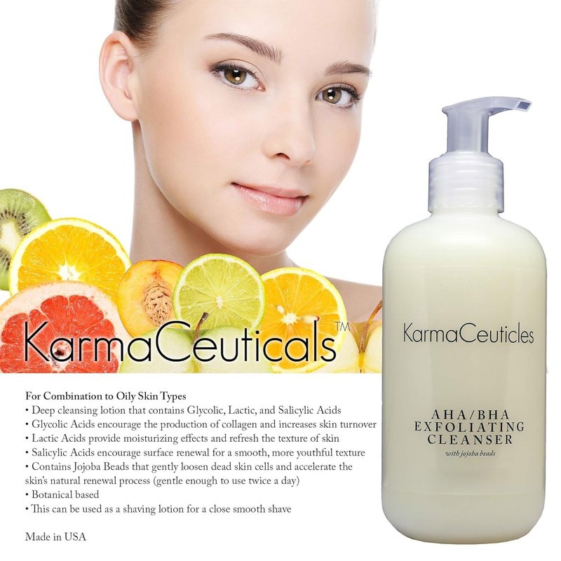 KarmaCeuticles AHA BHA Exfoliating Cleanser 16Oz -