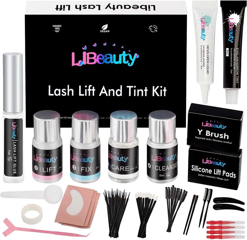 Libeauty Lash Lift and Color Kit Brow Lamination Kit with Color Diy Eyelash Perm Kit Curling Voluminous Coloring Eyebrow Easy To Use At Home & Salon