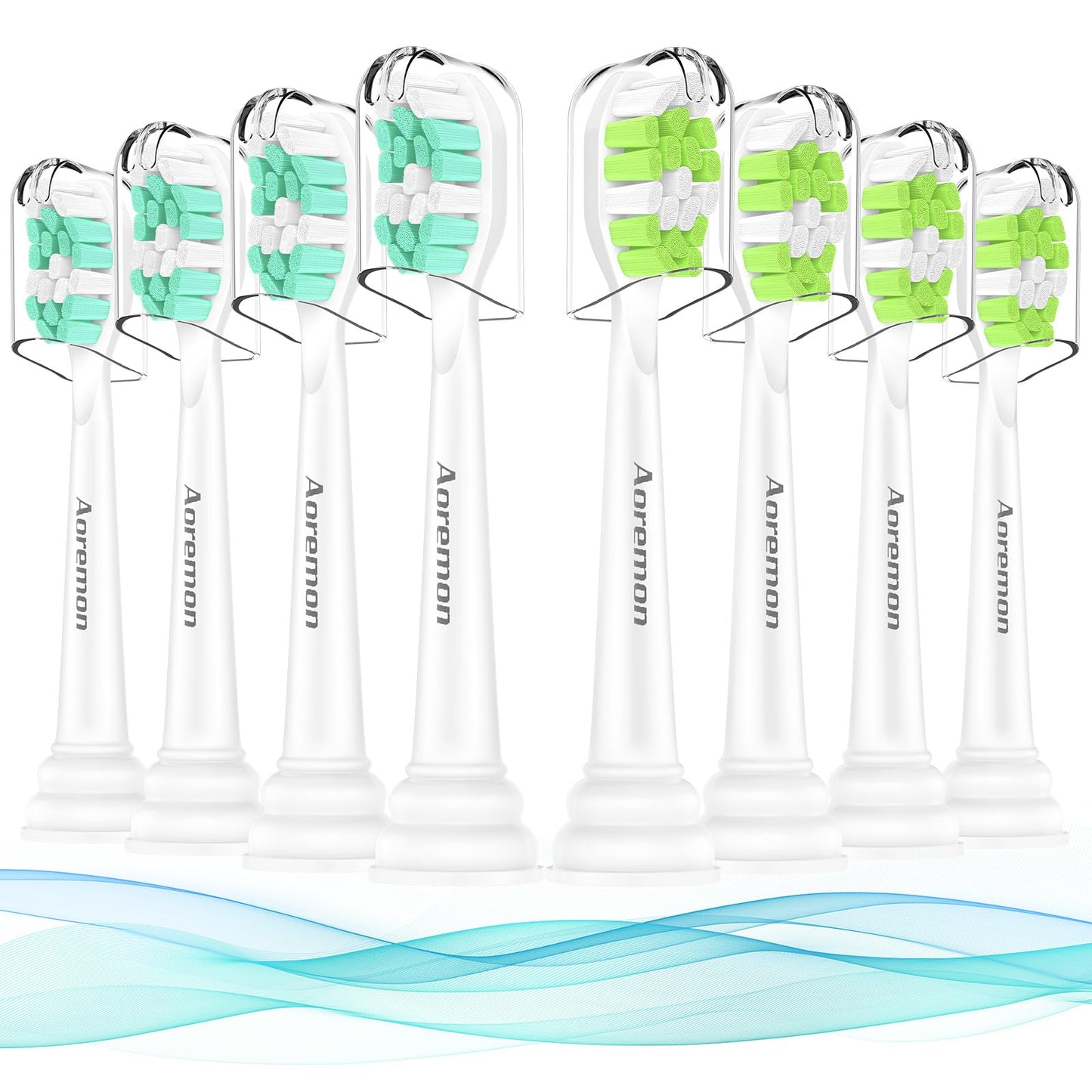 Aoremon Replacement Heads for Philips Sonicare C2 W, 8 Count White