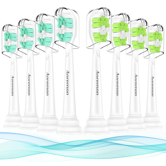 Aoremon Replacement Heads for Philips Sonicare C2 W, 8 Count White