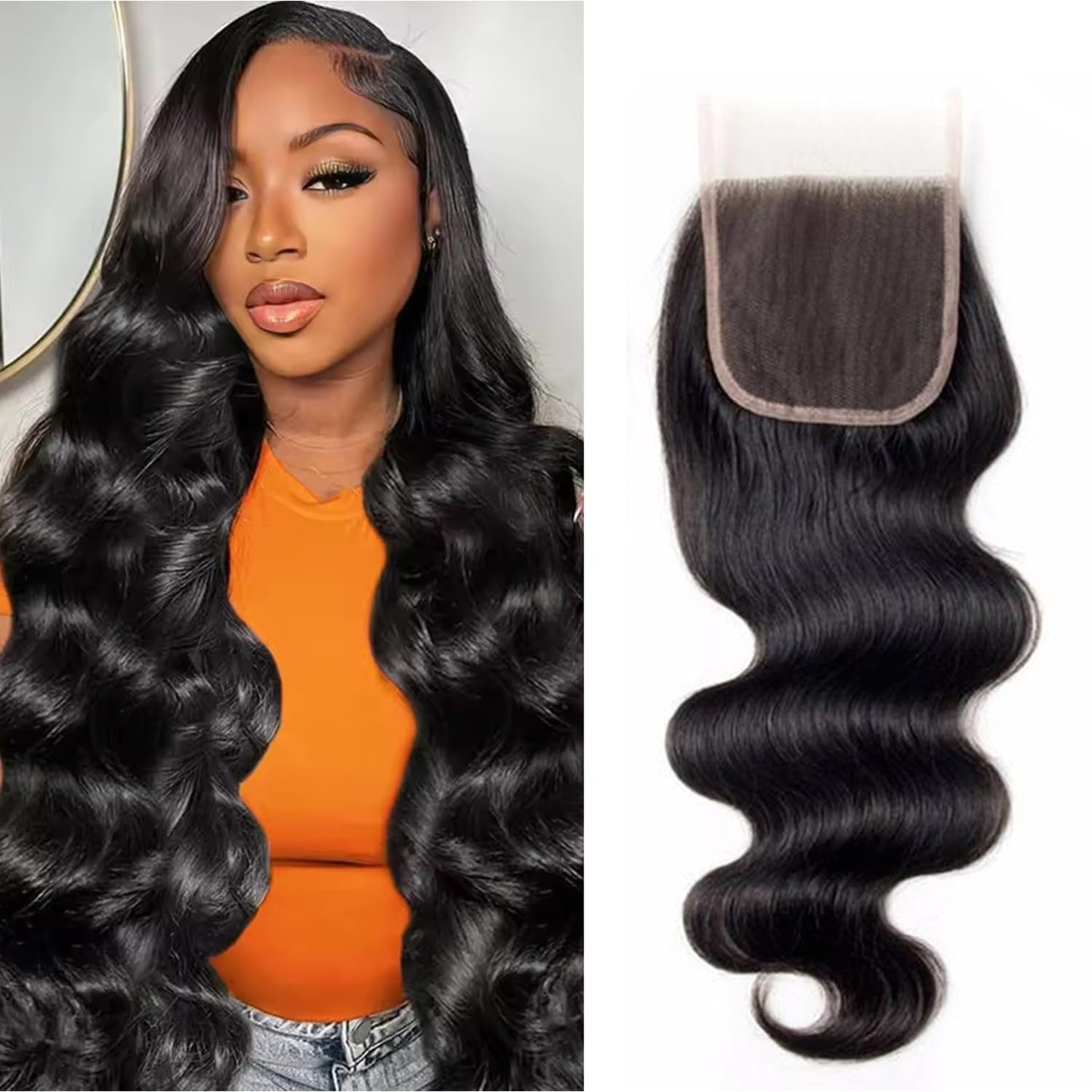 Water Wave Human Hair Bundles 18 Inch 12A Deep Curly Bundles Human Hair 100% Unprocessed Wet and Wavy Bundles Human Hair Extensions Natural Black