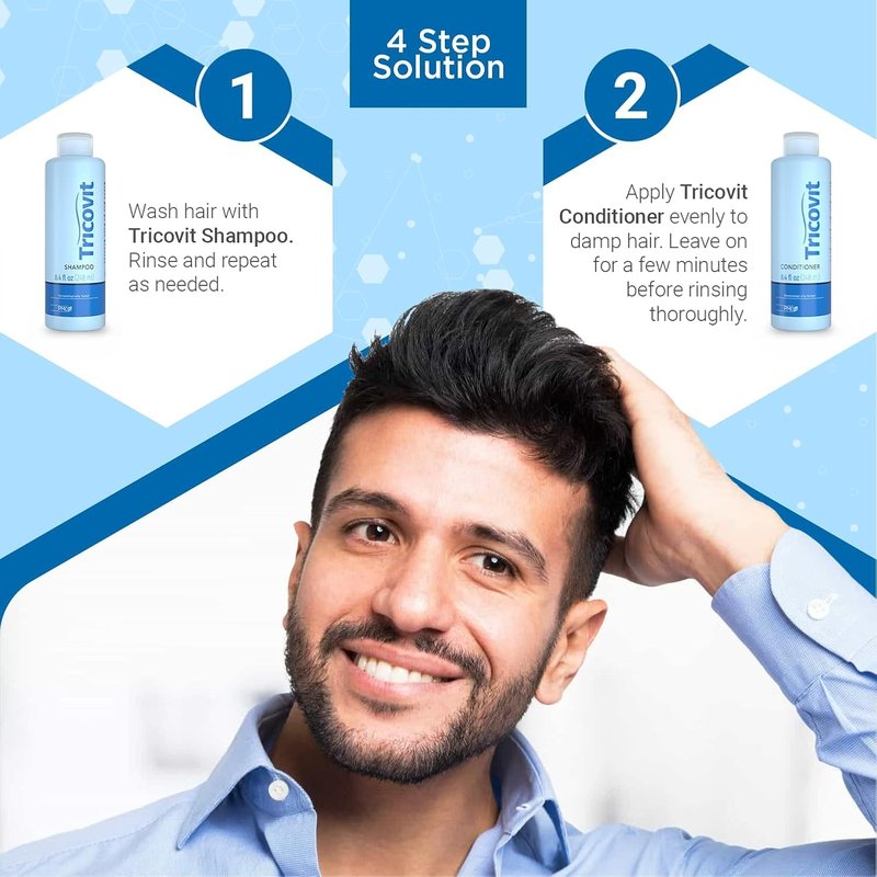 Tricovit Forte Hair Loss Treatment - Hair Growth Products for Women & Men - Sebum Regulator for Strengthening Follicles & Balancing Scalp (5ct)