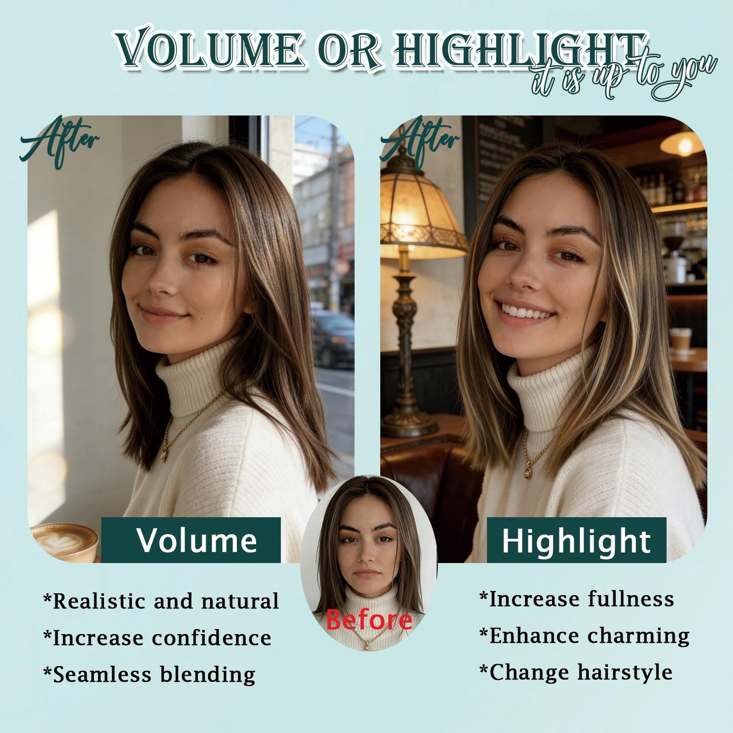 Benehair 6 PCS Clip in Short Hair Extensions 100% Real Human Hair Seamless & Invisible for Women Instant Volume Highlight Length for Daily Use 12" Dark Brown