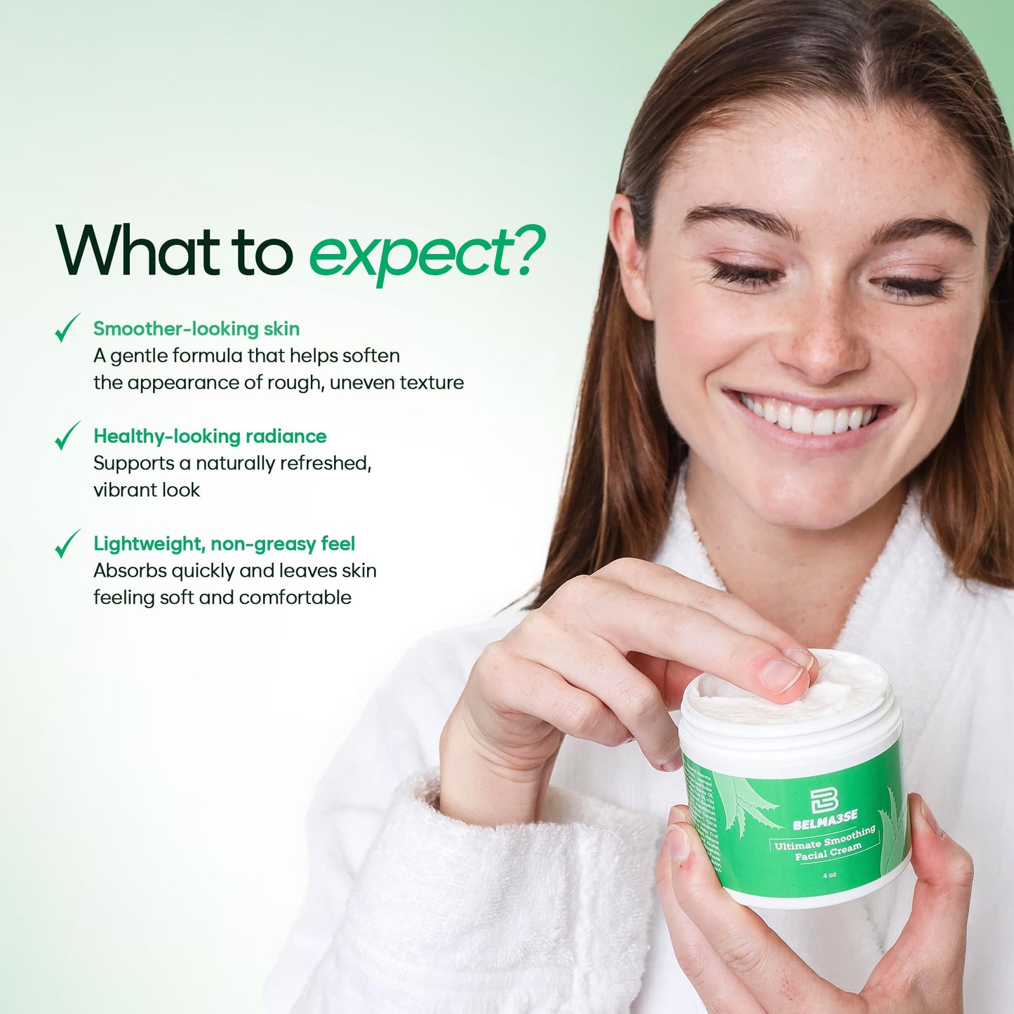 Ultimate Smoothing Facial Cream – Hydrating Anti-Aging Moisturizer for Face with Aloe Vera, Coconut Oil, Cucumber Extracts, Glycolic & Lactic Acid & Vitamin E Nourishing Facial Moisturizer for Women