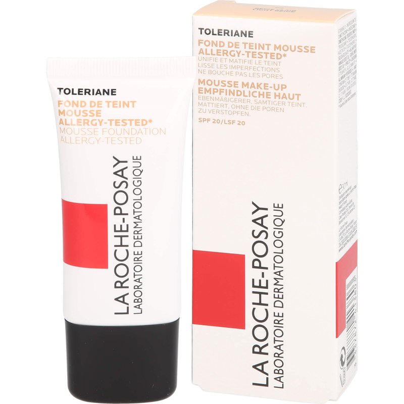 La Roche-Posay Toleriane Teint Mattifying Mousse Foundation, Light Beige, 1 Fl. Oz.