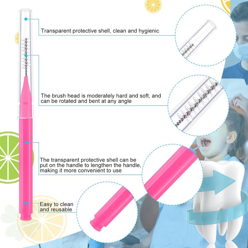 Braces Flossers Kit - 355 Pieces Interdental Brushes & Soft Dental Picks for Effective Oral Care | Multiple Sizes