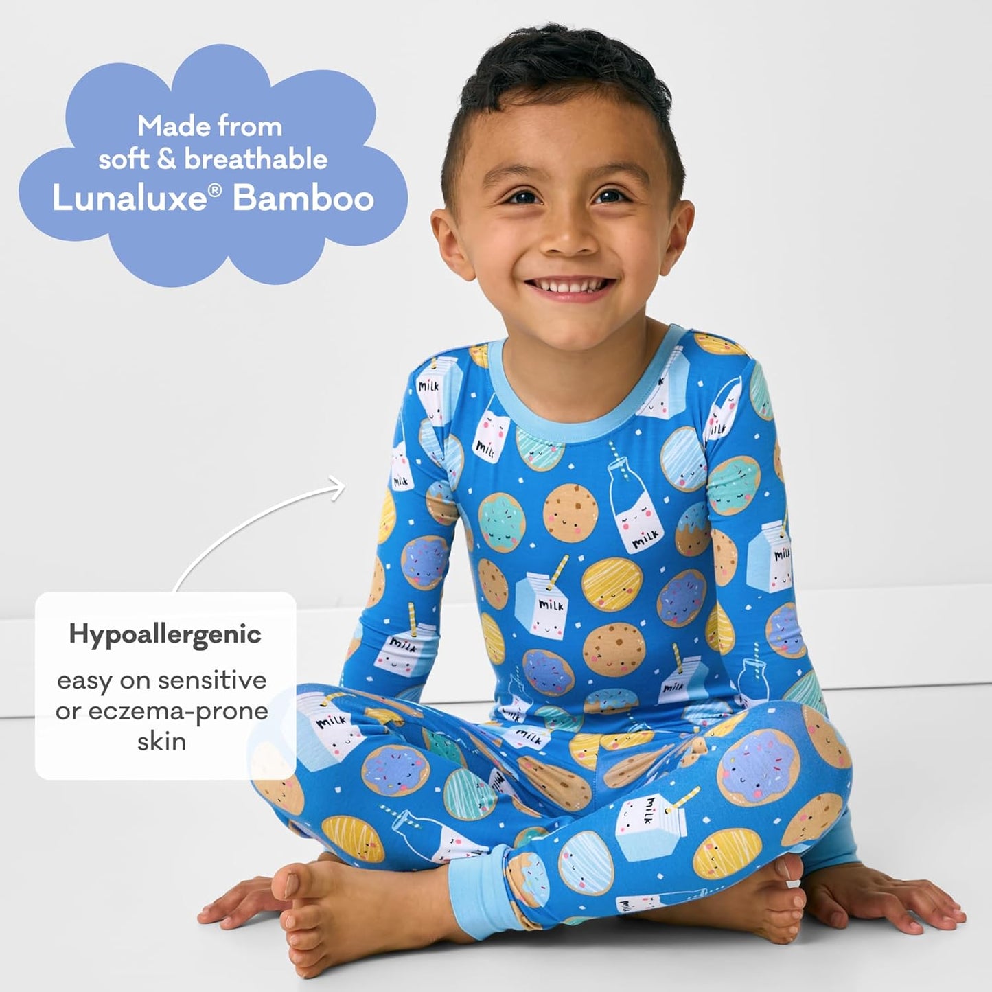 Little Sleepies | Bamboo Toddler Pajama Set - Soft Two-Piece PJs for Boys & Girls, Family Matching Design