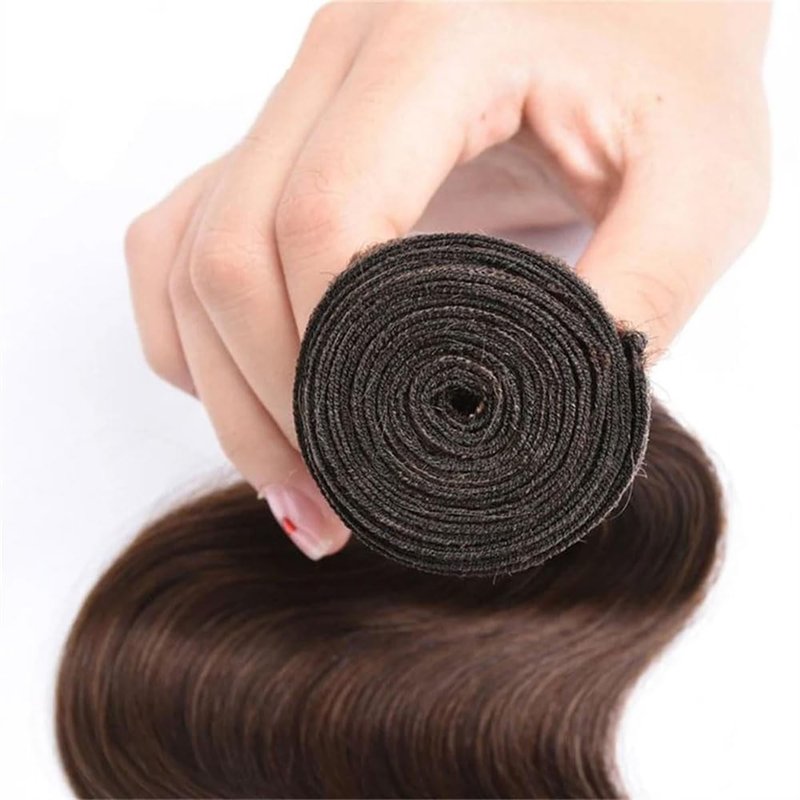Body Wave Bundles Human Hair Chocolate Brown Human Hair Bundles 28 Inch 1 Bundle Brazilian Virgin Dark Brown Hair Extension 100G/PC For Black Woman #4 Color