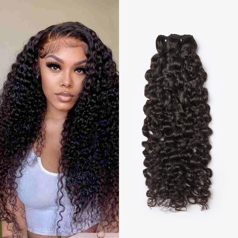 ASHINE Hair Bundles Messy Burmese Curly 3 Bundles Tight Curly Burmese Human Hair 14 Inch, Minimal Shedding Quick Weave Natural Black