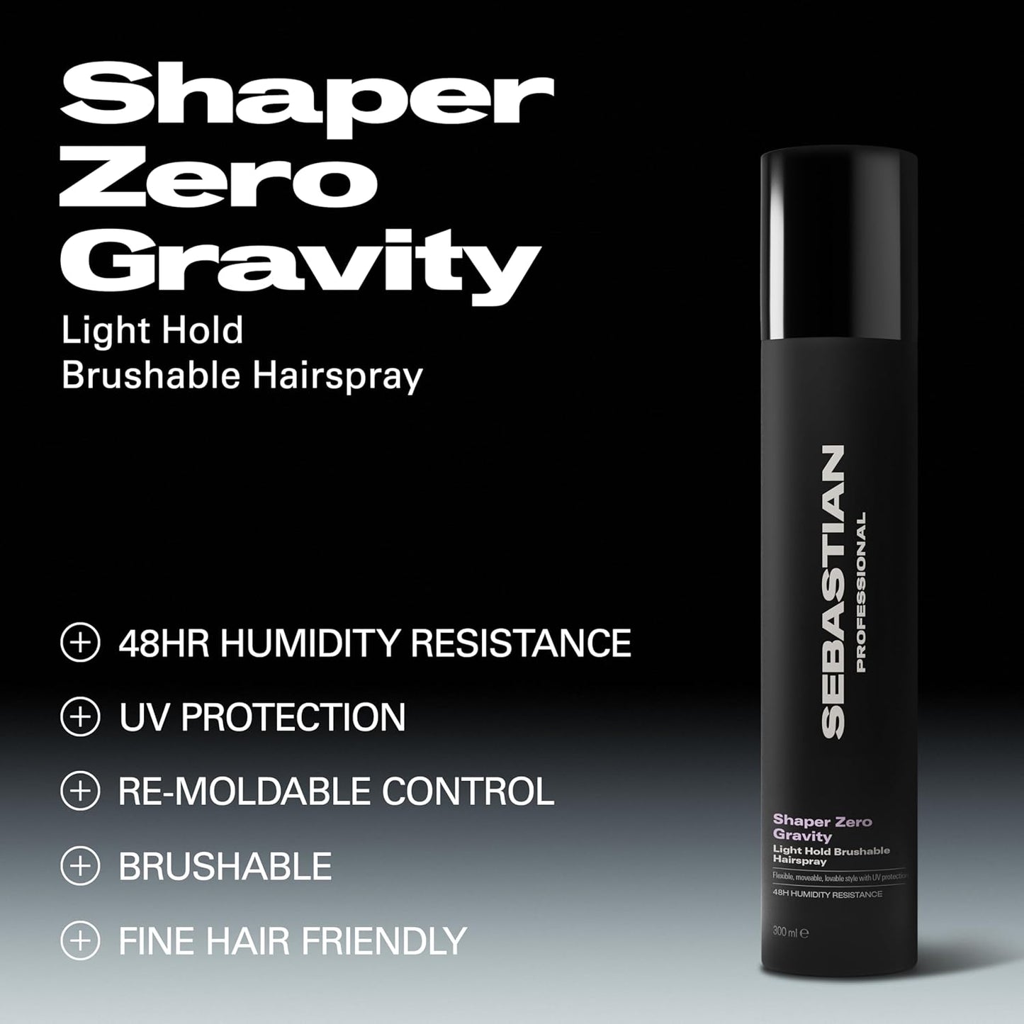 Sebastian Professional Hairspray - Re-Shaper Zero Gravity Formula for Strong Hold | 10 oz