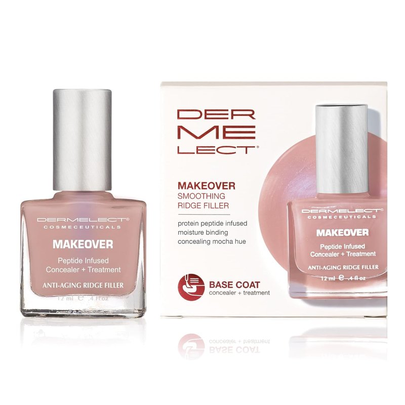 Dermelect Makeover Ridge Filler - Nail Treatment for Strengthening & Moisturizing | Keratin & Peptide Enriched