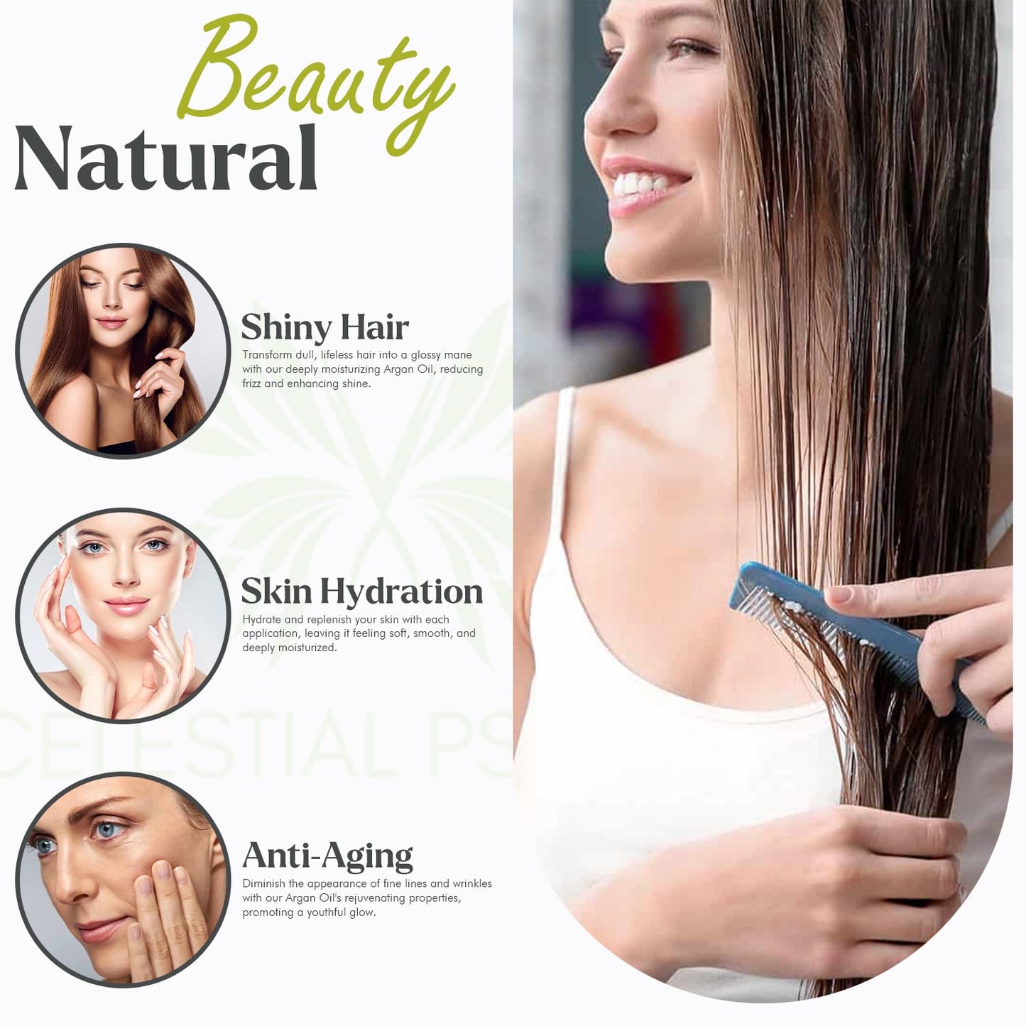 Organic Argan Oil - 100% Pure & Natural | USDA Certified, Vegan, Chemical-Free, 4 Oz for Hair Growth & Skin Hydration