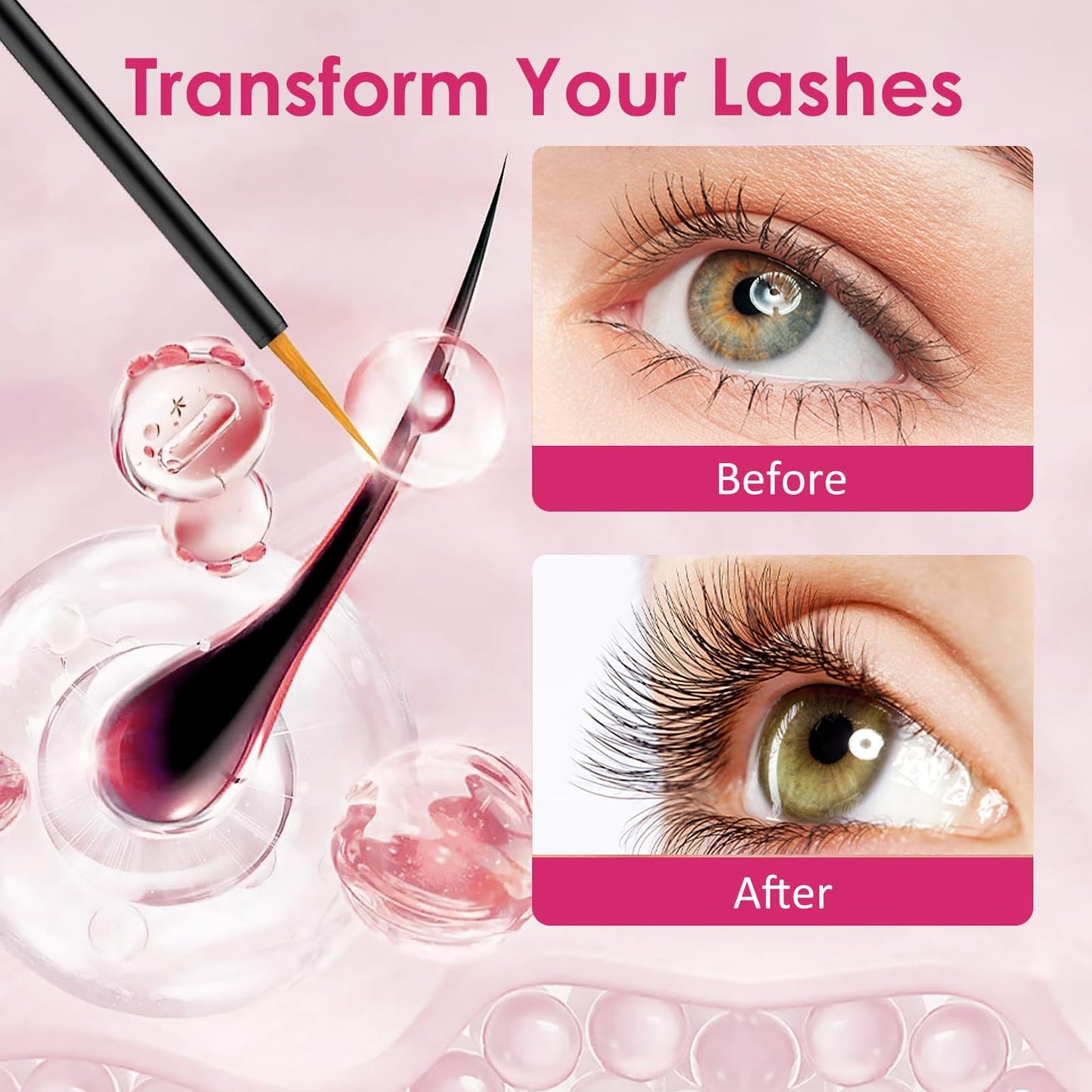 Eyelash Growth Serum Volumizing Lash Serum For Eyelash Growth Longer & Thicker Lash Enhancing With Natural Formula Vegan & Cruelty-Free (8 mL)