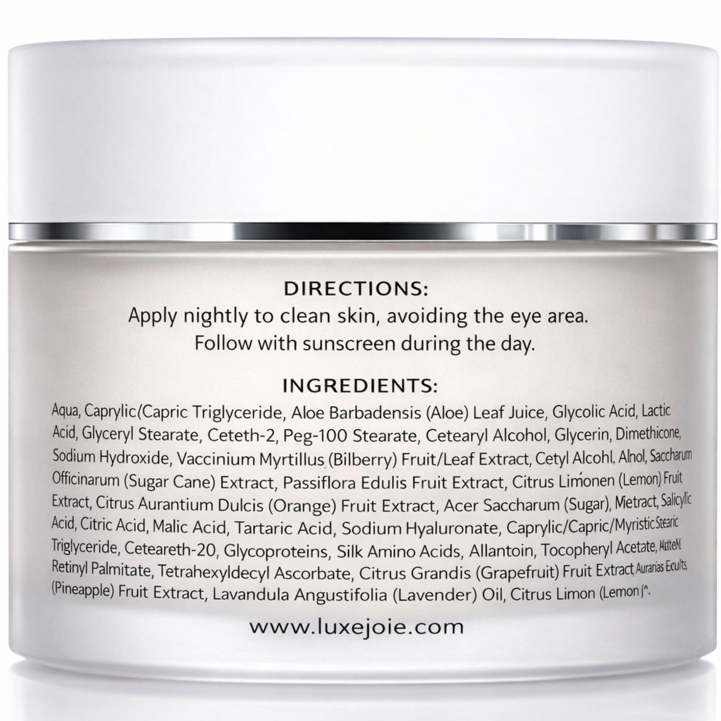 LuxeJoie Glycolic Moisture Creme – Exfoliating Face Moisturizer with Glycolic Acid – Lightweight Hydrating Cream for Smoother-Looking Skin – 1.7 oz