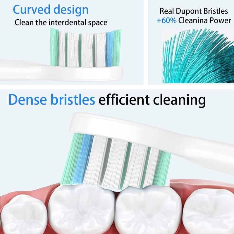 Replacement Toothbrush Heads for Philips Sonicare Replacement Heads, Replacement Brush Head Compatible with Phillips Sonicare Electric Toothbrush, 6 Pack
