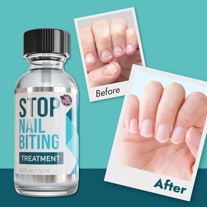 Nail Biting Treatment - Bitter-Tasting Clear Polish for Kids | Easy Application & Nail Strengthener (3x0.5 fl oz)