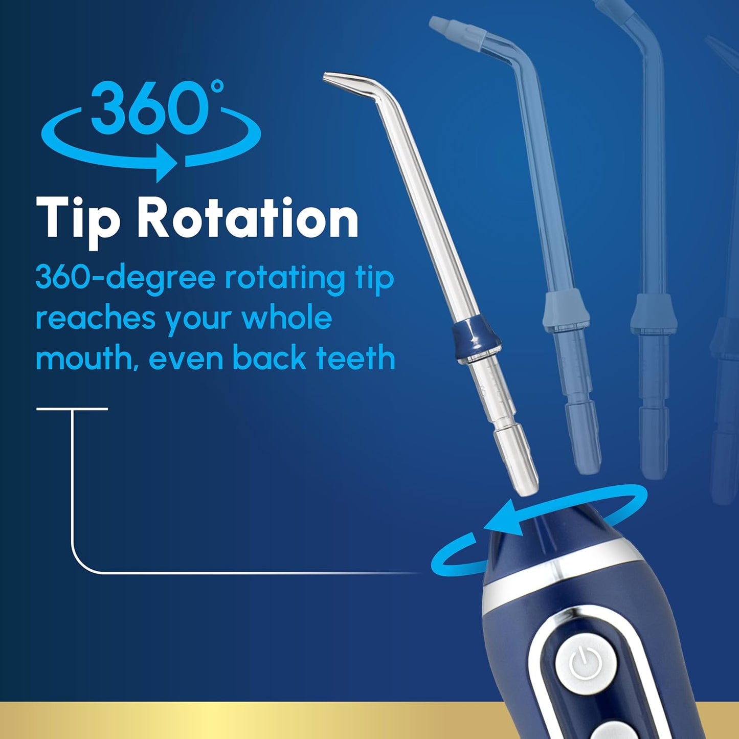 Waterpik Cordless Advanced 2.0 Water Flosser - Portable Dental Care for Teeth & Gums | Rechargeable, Waterproof, Blue WP-583