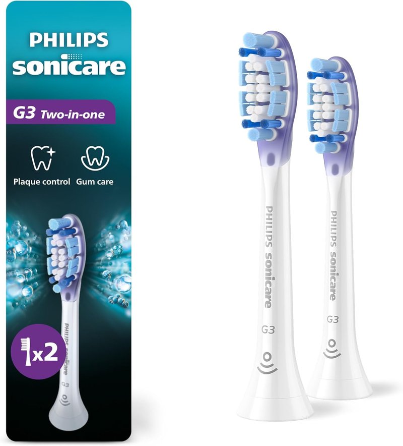 Philips Sonicare G3 Replacement Electric Toothbrush Heads - 2 Pack, White, HX9052/77