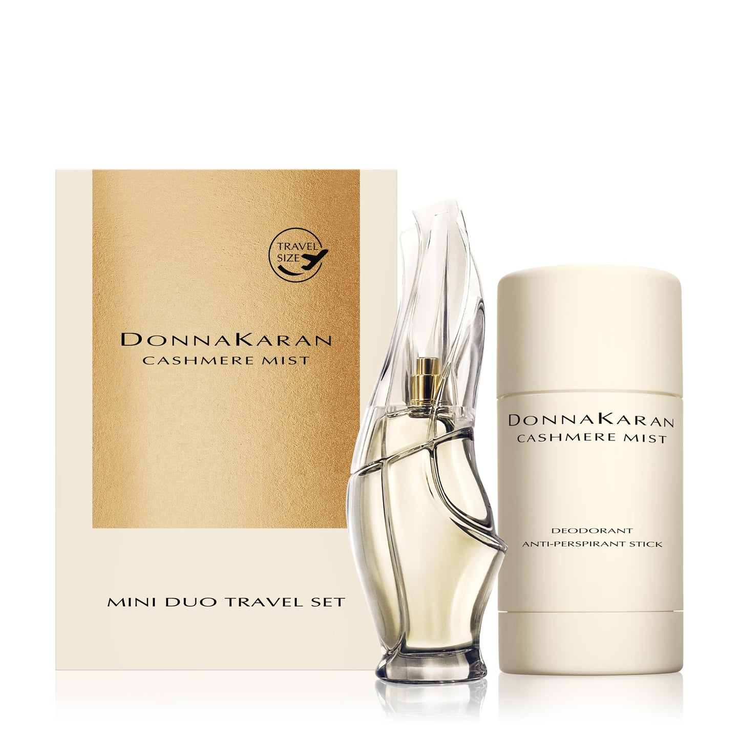 Donna Karan Cashmere Mist Discovery Mini Duo Set For Women - Eau de Parfum Mini Spray 0.25 Fl. Oz. & Anti-Perspirant Deodorant Stick, 1.0 Oz.