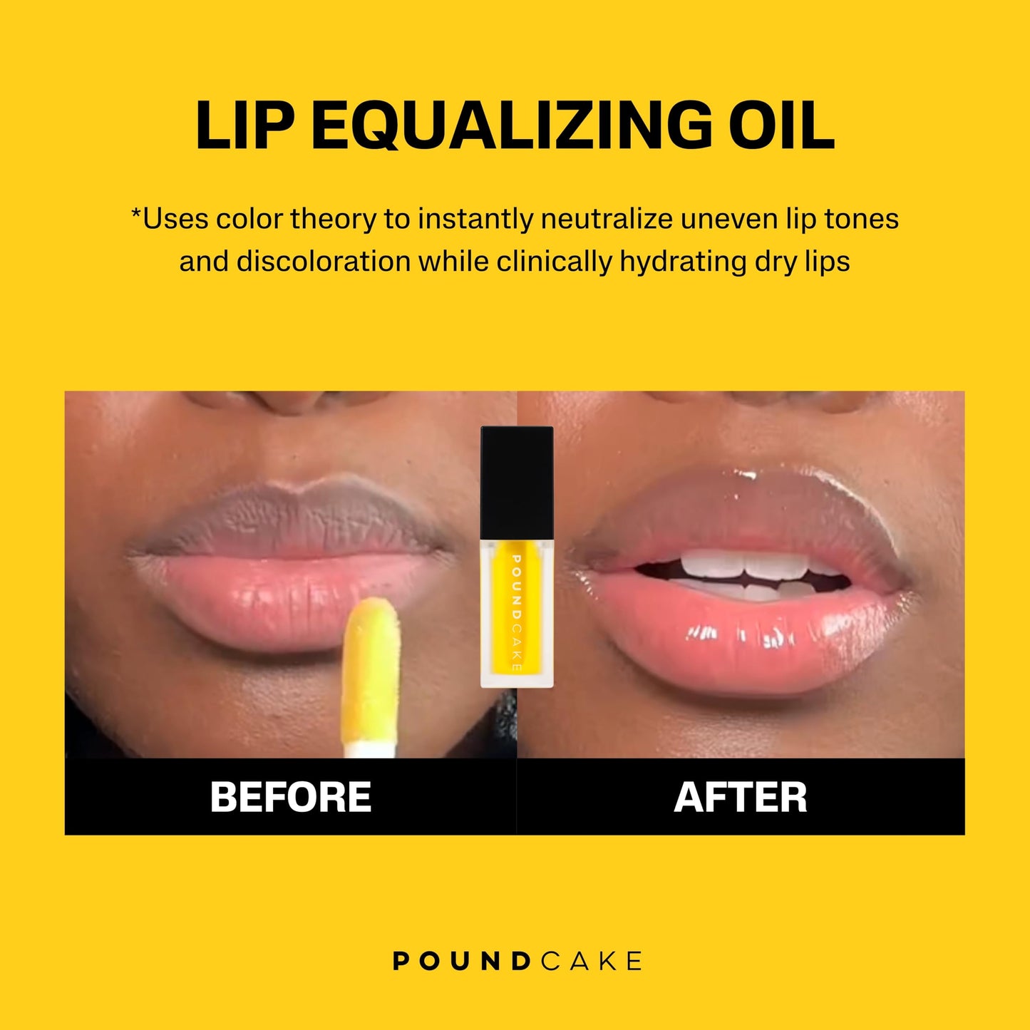 POUND CAKE Cake Theory Plumping Lip Oil | Hydrating & Moisturizing Lip Oil Balm, Lip Gloss, and Lip Mask with Hyaluronic Acid | Clean, Vegan Formula | Lip Plumper Treatment | 0.23 oz, Melted Butter