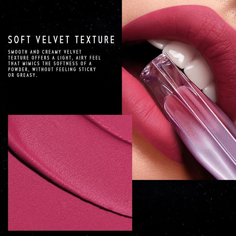 TIMEPHORIA Nebula Velvet Lip Cream, 09 Helion Deep Berry Red Color, Velvet Matte Finish, Lightweight Non-Drying Soft Cream Texture, Blurs Lip Lines, High Pigment Transfer-Proof Long-Lasting Lip Tint