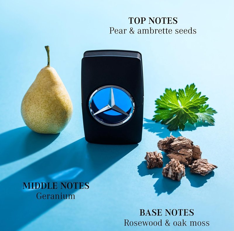 Mercedes Benz Eau de Toilette for Men - Aromatic Woody Fruity Fragrance with Cedar & Oakmoss - 1 oz